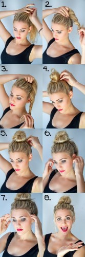 tousled top knot